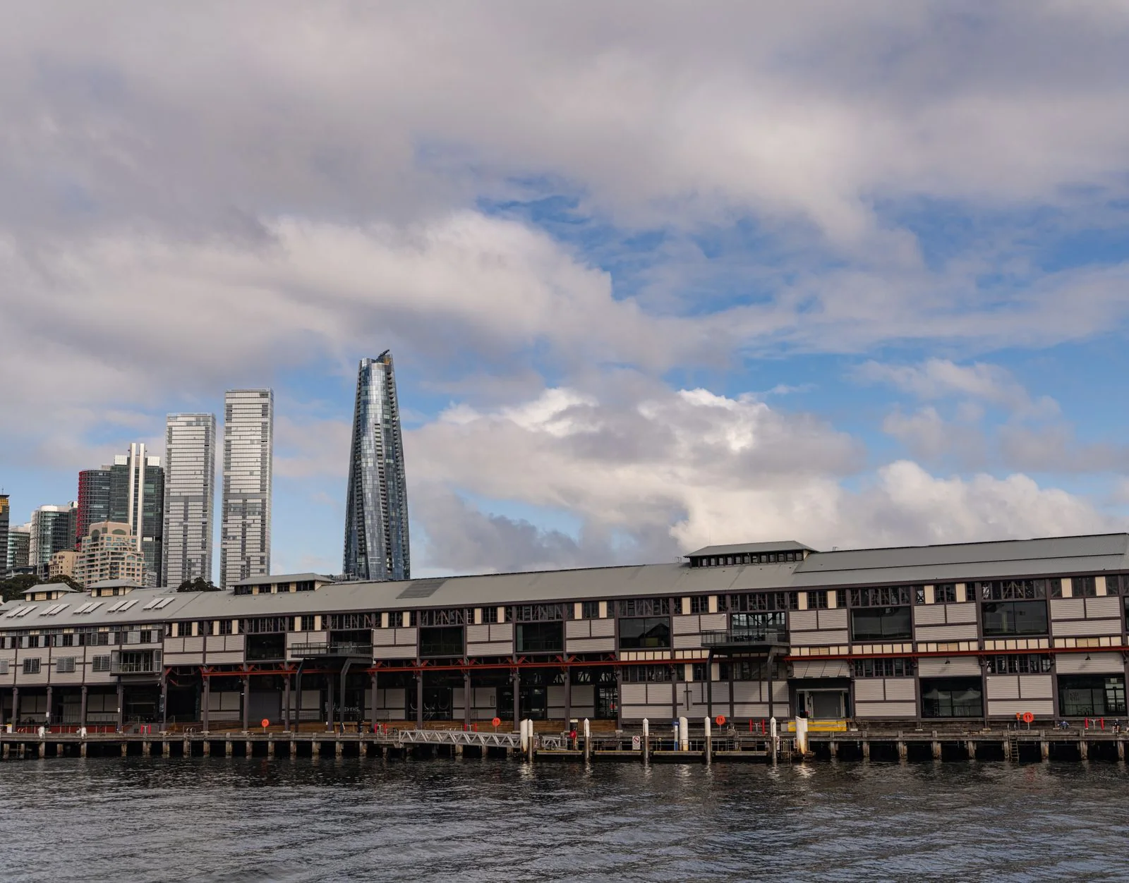 Wharf buildings and the Sydney skyline