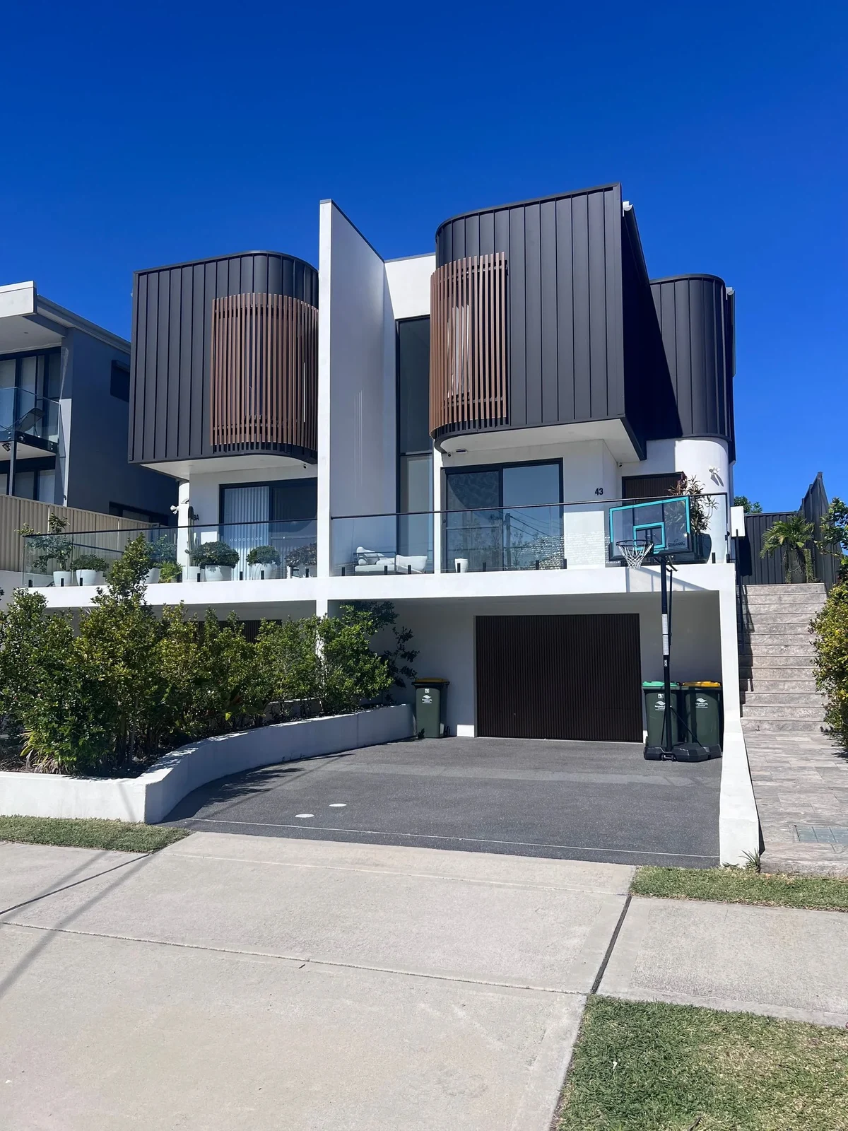 A modern house exterior in suburban Sydney